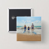 Aangepaste foto-Button met uniek fotoontwerp Vierkante Button 5,1 Cm (Voorkant /achterkant)