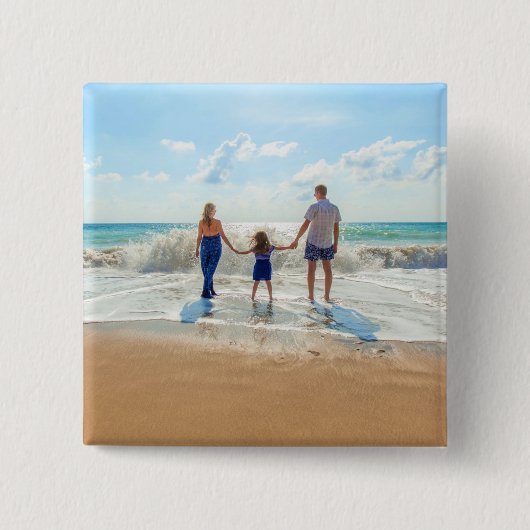 Aangepaste foto-Button met uniek fotoontwerp Vierkante Button 5,1 Cm (Voorkant)