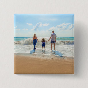 Aangepaste foto-Button met uniek fotoontwerp Vierkante Button 5,1 Cm