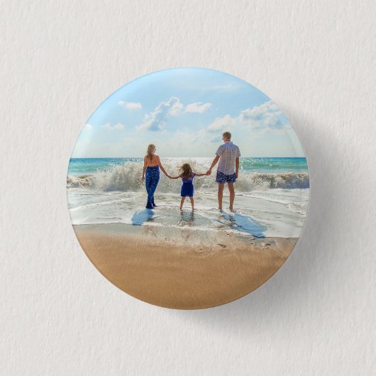 Aangepaste foto-Button Uw familiefoto Ronde Button 3,2 Cm (Voorkant)