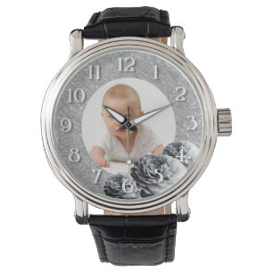 Aangepaste foto / BW Rozen lijst Horloge