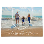Aangepaste foto-cadeau met foto's en tekst groot cadeauzakje (Voorkant)