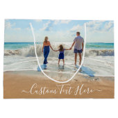 Aangepaste foto-cadeau met foto's en tekst groot cadeauzakje (Achterkant)