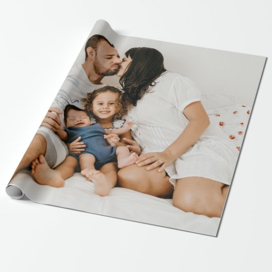 Aangepaste foto cadeaupapier (Uitgerold)