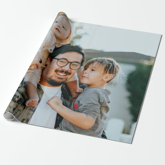 Aangepaste foto cadeaupapier (Uitgerold)