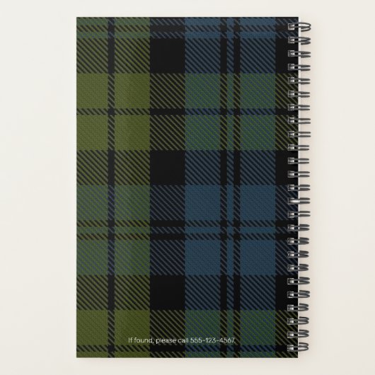 Aangepaste foto Campbell Scottish Clan Castle Week Planner (Achterkant)