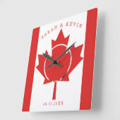 Aangepaste foto Canadese vlag Vierkante Klok (Hoek)