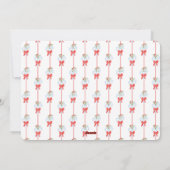 Aangepaste foto, Candy Cane Waterverf Feestdagenkaart (Achterkant)