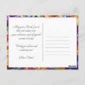 Aangepaste foto💚💜💛 Carnaval Elegance Briefkaart (Achterkant)