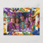 Aangepaste foto💚💜💛 Carnaval Elegance Briefkaart (Voorkant)