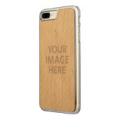 Aangepaste foto carved wood iPhone hoesje (Links)
