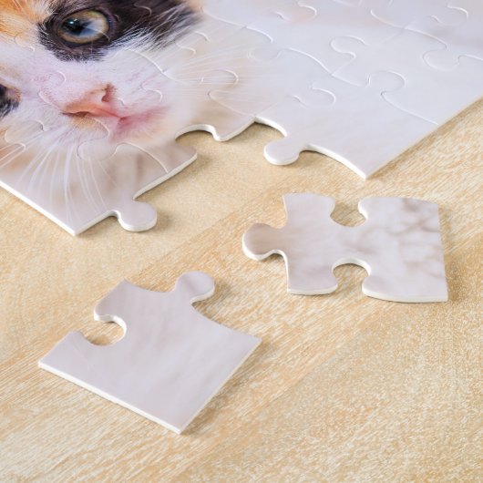 Aangepaste Foto Cat Paw Print Gepersonaliseerde na Legpuzzel (Zijkant)