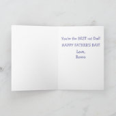 Aangepaste Foto Cat Vaderdag Feestdagen Kaart (Binnen)