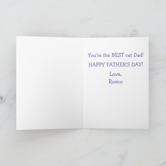 Aangepaste Foto Cat Vaderdag Feestdagen Kaart (Binnen)