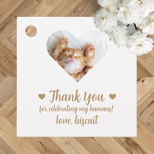 Aangepaste Foto Cat Wedding Favoriete Labels