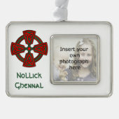 Aangepaste foto Celtic Cross Manx Xmas Ornament (Voorkant)