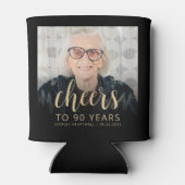 Aangepaste foto Cheers 90ste verpartij Blikjeskoeler (Achterkant)
