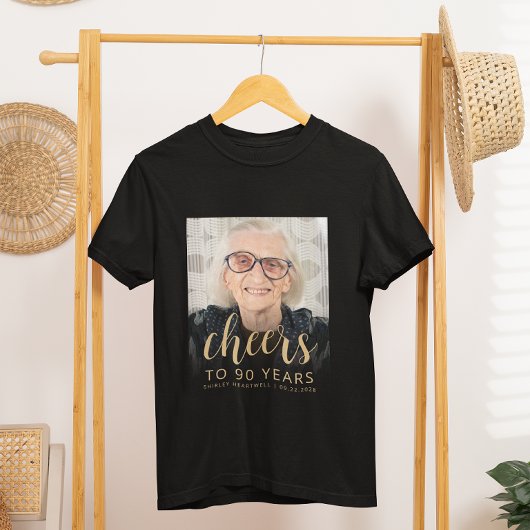 Aangepaste foto Cheers 90ste verpartij T-shirt