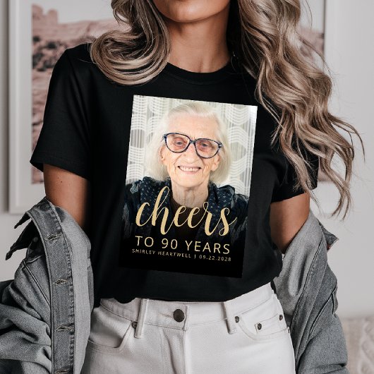 Aangepaste foto Cheers 90ste verpartij Tri-Blend Shirt