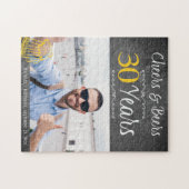 Aangepaste foto Cheers en beers 30e man verjaardag Legpuzzel (Horizontaal)