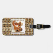 Aangepaste foto-Cheetah-huidpatroon Bagagelabel (Voorkant horizontaal)