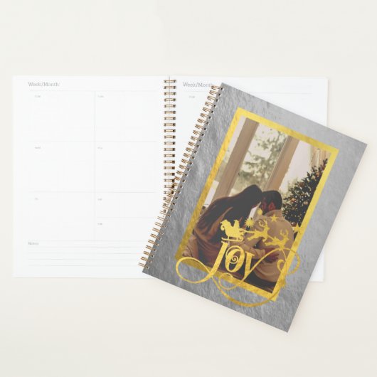 Aangepaste Foto Christmas Joy Planner Notitieboek (Display)