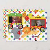 Aangepaste foto Circus Animals Kaart (Voorkant / Achterkant)