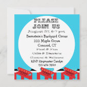 Aangepaste foto Circus Ticket Verjaardag Uitnodigi Kaart (Achterkant)