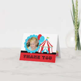 Aangepaste Foto Circus Verjaardag Dank Je Kaart