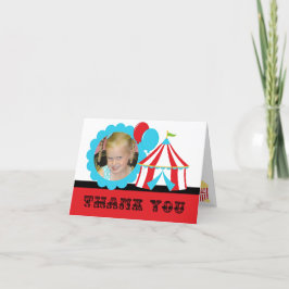 Aangepaste Foto Circus Verjaardag Dank Je Kaart
