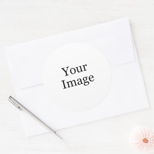 Aangepaste foto Classic Round Sticker (Envelop)