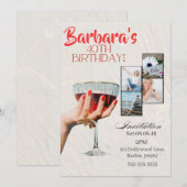 Aangepaste foto cocktail uitnodiging 40e verjaarda (Voorkant / Achterkant)