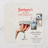 Aangepaste foto cocktail uitnodiging 40e verjaarda (Voorkant / Achterkant)