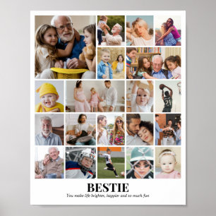 Aangepaste foto collage 20 foto's 8x10 16x20 24x30 poster