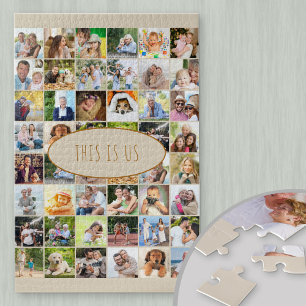Aangepaste foto collage 40 foto's This is Us citaa Legpuzzel