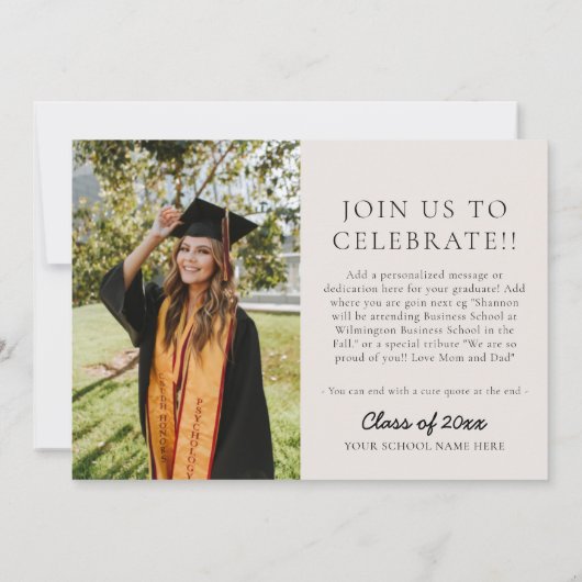 Aangepaste foto Collage Afstuderen Aankondiging Ka (Achterkant)