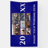 Aangepaste foto-collage afstuderen-diplomatie spandoek (Verticaal)