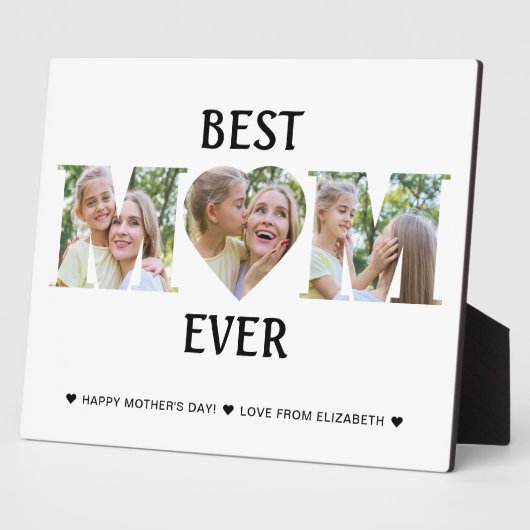 Aangepaste foto Collage Beste Moederdag Mam ooit Fotoplaat (Zijkant)