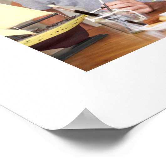 Aangepaste foto Collage Beste pap ooit monogrammen Poster (Hoek)