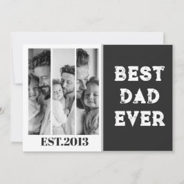 Aangepaste Foto Collage Beste Papa Ooit EST Jaar Kaart