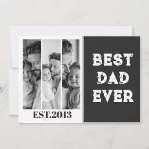 Aangepaste Foto Collage Beste Papa Ooit EST Jaar Kaart