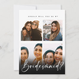 Aangepaste foto-collage bridale voorstelkaart