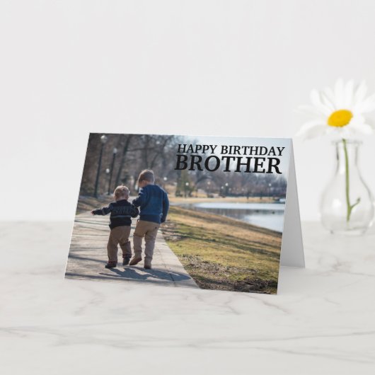Aangepaste foto collage broer verjaardag elke leef kaart (Kleine Plant)