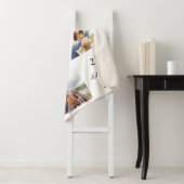 Aangepaste foto Collage bruiloft Datum liefde Whit Sherpa Deken (In situ)