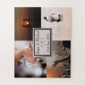 Aangepaste foto collage bruiloft legpuzzel (Verticaal)