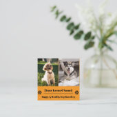Aangepaste Foto Collage Dog Kennel Visitekaartje (Staand voorkant)