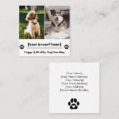 Aangepaste Foto Collage Dog Kennel Visitekaartje (Voorkant / Achterkant)