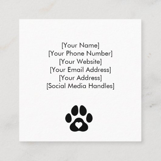 Aangepaste Foto Collage Dog Kennel Visitekaartje (Achterkant)