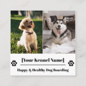 Aangepaste Foto Collage Dog Kennel Visitekaartje (Voorkant)