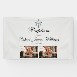 Aangepaste foto collage Doop Doop Achtergrond Spandoek